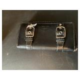 COACH LEATHER ZIP-AROUND WALLET, PORCELAIN DOLL,