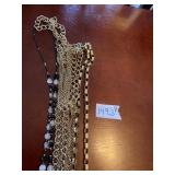 ASSORTED GOLD-TONE METAL AND BEADED COSTUME