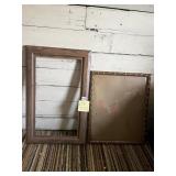 GOLD-TONE ORNATE PICTURE FRAME, WALNUT-TONE