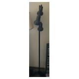DARK METAL FLOOR LAMP W/ DUAL LIGHT SOURCE,