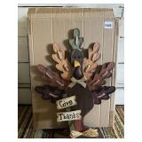 WOODEN THANKSGIVING TURKEY DECORATION, AUTUMN