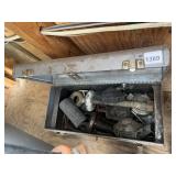 METAL UTILITY BOX W/ MISC MECHANICAL COMPONENTS.