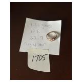 10K GOLD RING W/ ENAMEL STAR DESIGN. 1.5 GRAMS