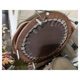 BROWN VINYL REBOUNDER, SPRING SUSPENSION, METAL