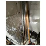 ASSORTED LONG-HANDLED TOOLS, HAND AXES,