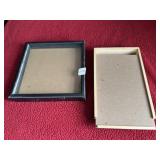 BLACK SHADOW BOX FRAME, WOODEN DIVIDED STORAGE