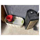 US MAIL MAILBOX, PLASTIC UTILITY TUB,