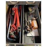 METAL TOOLBOX W/ OBERDORFER PUMP MOTOR UNIT,