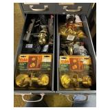 YALE HIGH SECURITY DEADBOLTS, BRASS-TONE