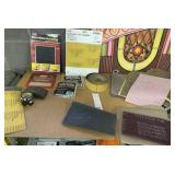 RED ROLLING MECHANICS STOOL, ASSORTED 3M SANDING