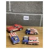 DIE-CAST MODEL CARS, AMERICAN FLAG THEME, VTG