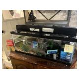 AQUARIUM FISH TANK W/ HOOD, GRAVEL, DECOR, FLUVAL