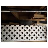 WHITE PLASTIC LATTICE PANEL, ASSORTED LUMBER,