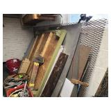 ASSORTED METAL GRATING, WOOD PLANKS, PLYWOOD