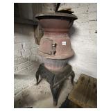 ANTIQUE CAST IRON STOVE, POTBELLY STYLE,
