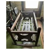 WOODEN WINE RACK, SLATTED SHELVES, DECORATIVE