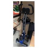 MERAX RECUMBENT DESK CYCLE, BLUE ACCENTS, DIGITAL