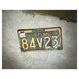 VINTAGE PENNSYLVANIA LICENSE PLATE, 1954,
