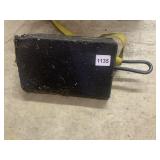 RUBBER WHEEL CHOCK W/ METAL HANDLE, UTILITY