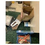 WOODWORKING CHISEL SET, VARIOUS SAW BLADES,