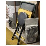 COSMO FABRIC SEAT FOLDING CHAIR, YELLOW PLASTIC