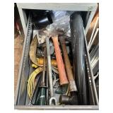 ASSORTED HAND TOOLS, HATCHETS, HAMMERS, UTILITY