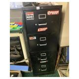 HON METAL FILING CABINET W/ AUTOMOTIVE STICKERS,