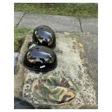 BLACK GLOSS HALF-SHELL MOTORCYCLE HELMETS,