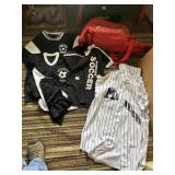 MIZUNO SPORTS BAG, MONESSEN BASEBALL JERSEY W/