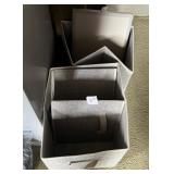 COLLAPSIBLE FABRIC STORAGE BINS W/ HANDLES.
