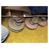 USA SPORTS BARBELL, CAST IRON & PLASTIC COATED