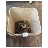 CAMPBELL TOWING CHAIN W/ HOOKS, PLASTIC STORAGE