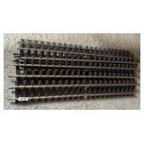MODEL TRAIN TRACK, STRAIGHT SECTIONS, BRASS-TONE