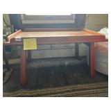 VINTAGE AMERICAN MAPLE ACTIVITY TABLE, ROLLED