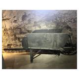 WOODEN WHEELBARROW W/ SPOKED WHEEL, VINTAGE FARM