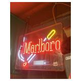MARLBORO NEON SIGN, RED, WHITE & YELLOW TUBES,