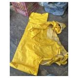 YELLOW RAIN SUIT, JACKET W/ PANTS, SIZE XXL, MADE