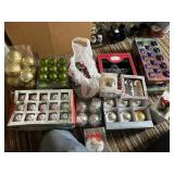 ASSORTED CHRISTMAS ORNAMENTS, STAR TREE TOPPER,