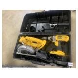 DEWALT XRP 18V CORDLESS DRILL & CIRCULAR SAW W/