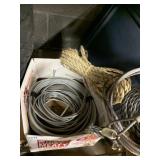 ASSORTED UTILITY CABLES, TWISTED ROPE, METAL LINK
