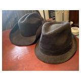 DARK-TONE FEDORA-STYLE HAT, 100% COTTON, L/XL