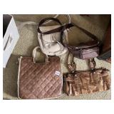 BCBG CROSSBODY BAG, WORTHINGTON METALLIC SATCHEL,