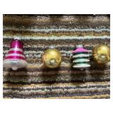 VINTAGE BLOWN GLASS CHRISTMAS ORNAMENTS, ASSORTED