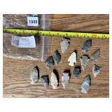 NATIVE AMERICAN STONE ARROWHEADS, MIXED