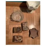 WHITE PEDESTAL BOWL, SOAPS