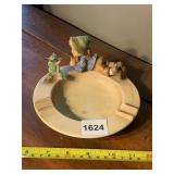 HUMMEL FIGURINE ASHTRAY - BOY W/ FROG