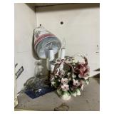 CAPODIMONTE FLORAL CERAMIC WALL SCONCE,