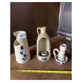 SALT GLAZE CANDLE HOLDERS