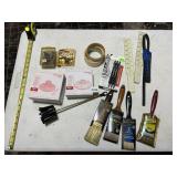 ASSORTED PAINTING & FINISHING SUPPLIES - BRUSHES,