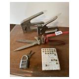 STAPLE GUNS, PRUNING SHEARS, SLAYMAKER PADLOCK,